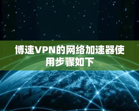 博速VPN的网络加速器使用步骤如下